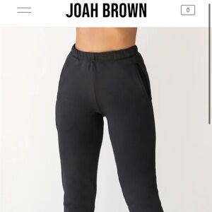 joah brown solid black empire joggers